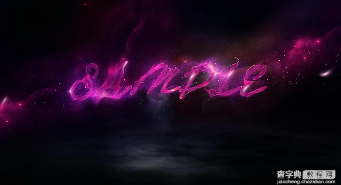 Photoshop设计制作梦幻的紫色星云发光字1