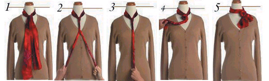 女生领巾丝巾的打法图示教程33