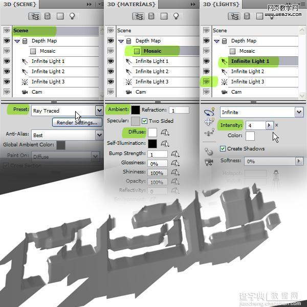 Photoshop 格子纹理立体字教程22