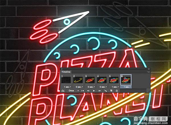 PS与Ai结合制作gif闪动的餐厅霓虹灯招牌字45
