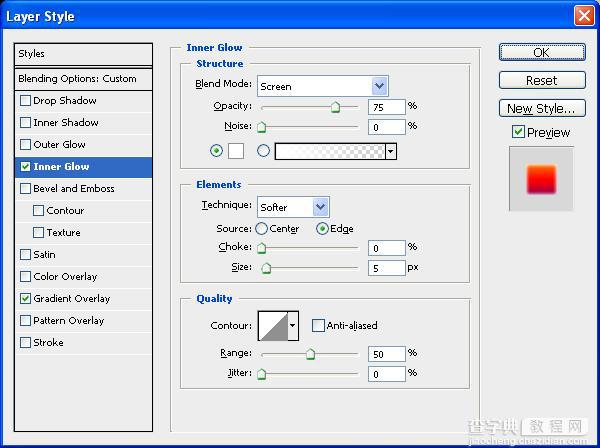 Photoshop利用滤镜及图层样式制作绚丽的波纹字6