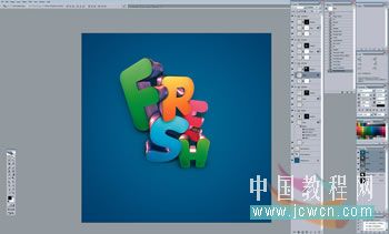 photoshop 打造华丽3D潮流文字特效11