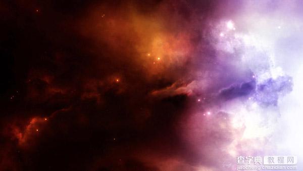 Photoshop设计制作梦幻的紫色星云发光字29