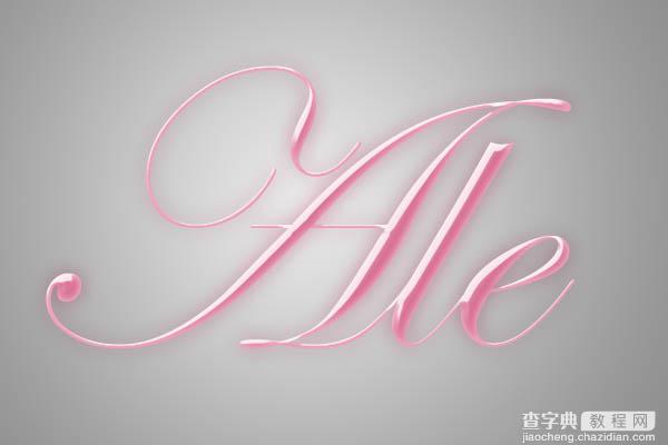 Photoshop打造梦幻的粉色水晶字7