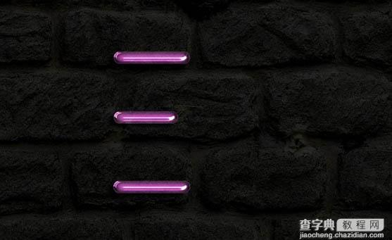 PS利用图层样式制作漂亮的紫色霓虹字17