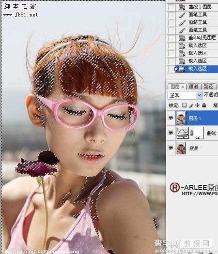 Photoshop 人物甜美的淡紫色6