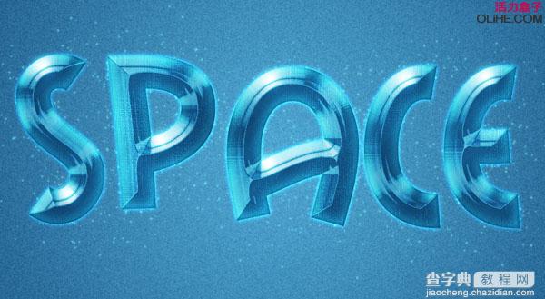 Photoshop制作出多层次感梦幻的蓝色浮雕字效果1