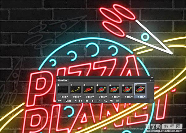 PS与Ai结合制作gif闪动的餐厅霓虹灯招牌字46