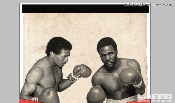 Photoshop设计数十年前复古风格的拳击海报教程24
