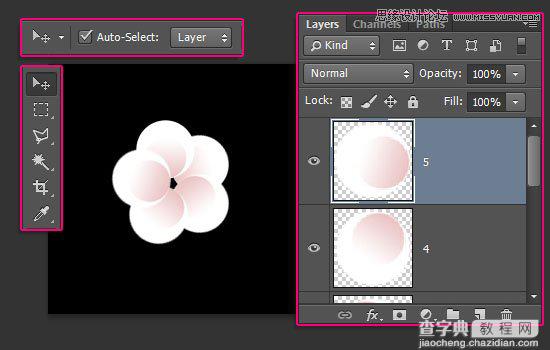 七夕将至 Photoshop设计清新淡雅的樱花效果字体9