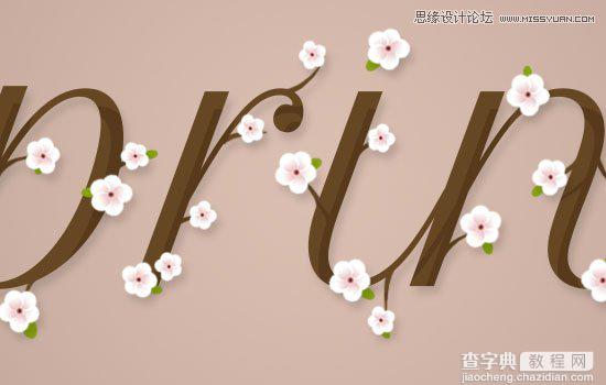 七夕将至 Photoshop设计清新淡雅的樱花效果字体35