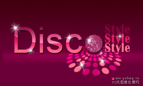 Photoshop Disco 风格文字特效1