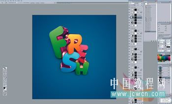 photoshop 打造华丽3D潮流文字特效14