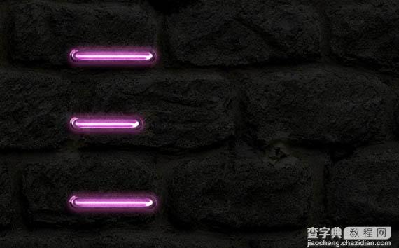 PS利用图层样式制作漂亮的紫色霓虹字24