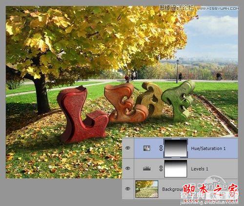 Photoshop CS6设计制作超酷的秋季风格3D立体字58