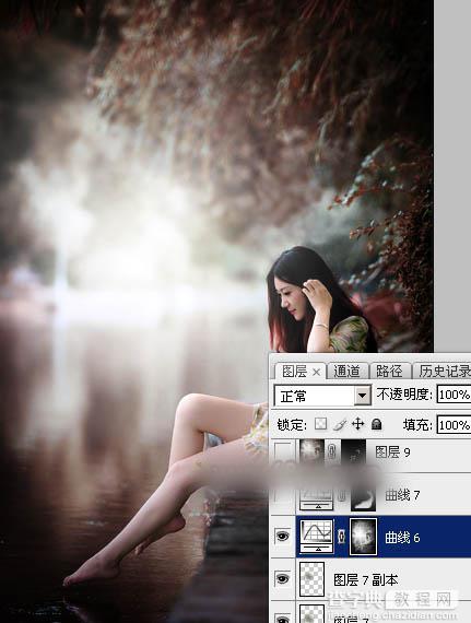 Photoshop将水景人物图片打造唯美的中性红褐色效果教程50