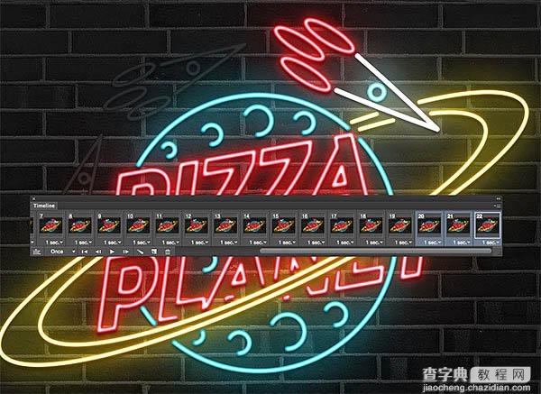 PS与Ai结合制作gif闪动的餐厅霓虹灯招牌字47