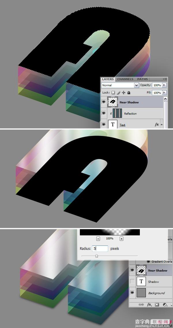Photoshop 立体效果的漂亮的彩色水晶字17