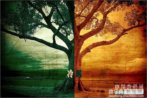 Photoshop调色：树木照片的冷暖色调2