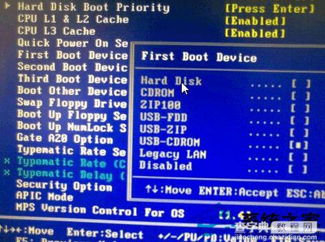 在BIOS中找到USB-HDD让电脑从U盘启动装系统2