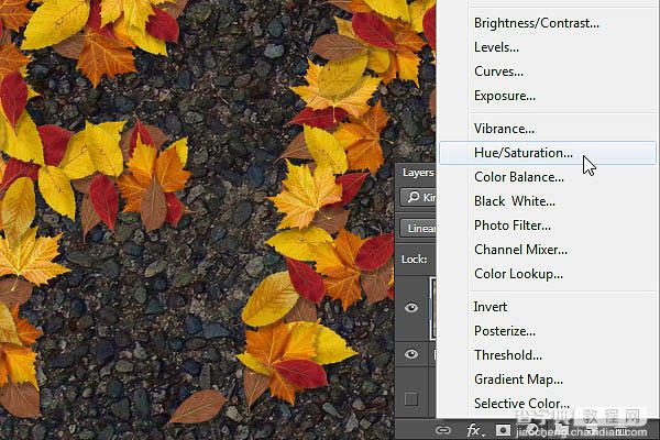 Photoshop设计制作非常有趣的秋季树叶字25