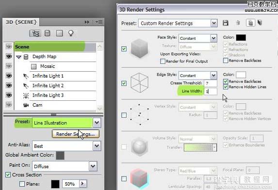 Photoshop 格子纹理立体字教程15