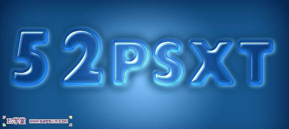 Photoshop设计制作出梦幻的蓝色高光水晶文字特效20
