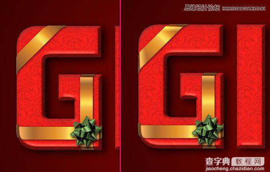 Photoshop制作喜庆风格的3D包装盒立体字教程36