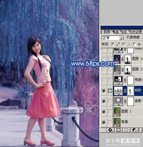 Photoshop 照片加上斑斓的蓝色背景7