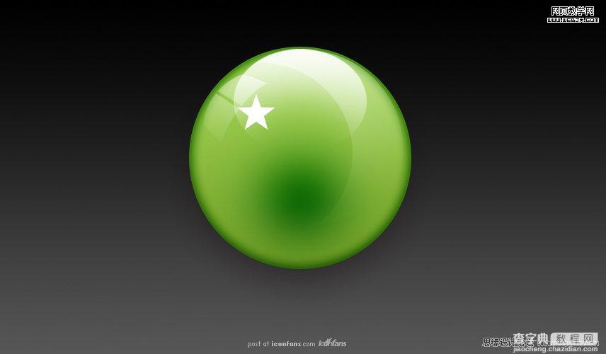 Photoshop将设计出非常抢眼的绿色水晶球效果教程19