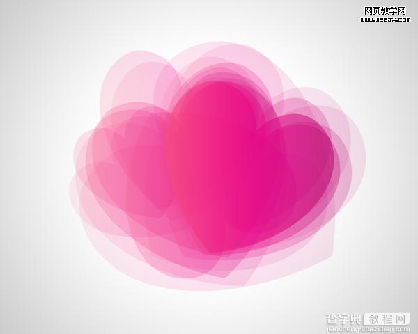 Photoshop将用心形工具绘制出粉红色的心形图案效果18