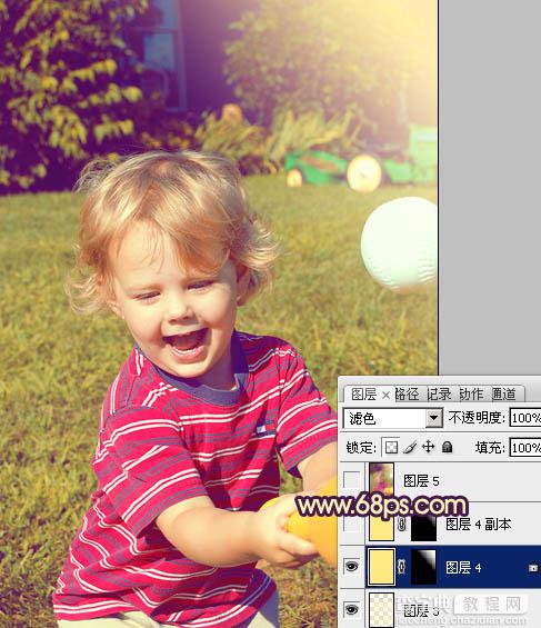 Photoshop为儿童照片加上柔和阳光色28