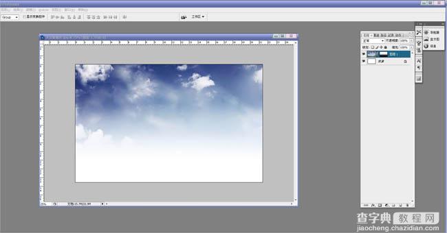 Photoshop将人物图片打造出创意的飘逸感觉的云彩背景效果5