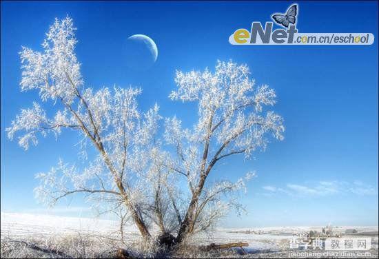 Photoshop 梦幻的月色雪景8