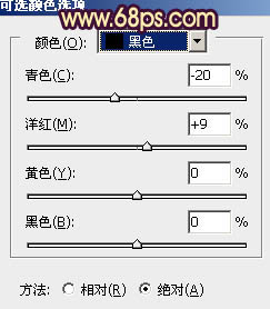 Photoshop将绿色外景人物图片调成柔和的橙黄色6