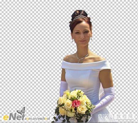 Photoshop 抠出白色透明的婚纱5