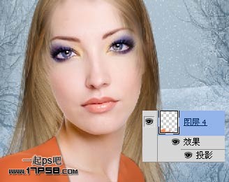 Photoshop制作梦幻的蓝色仿手绘美女8