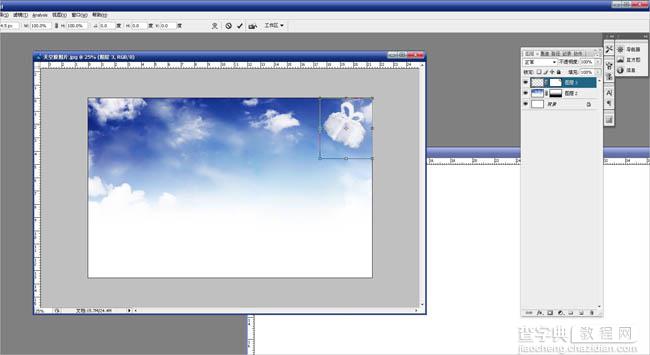 Photoshop将人物图片打造出创意的飘逸感觉的云彩背景效果10