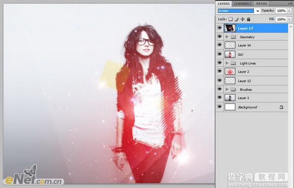 Photoshop将人物图片打造出柔美的红光潮流海报效果33