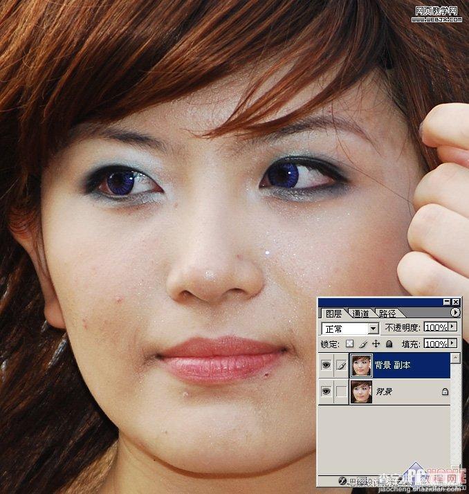 Photoshop将人物照片脸部磨皮制作出完美的女人效果教程2