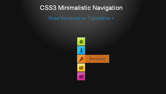 25个CSS3动画按钮和菜单教程分享9