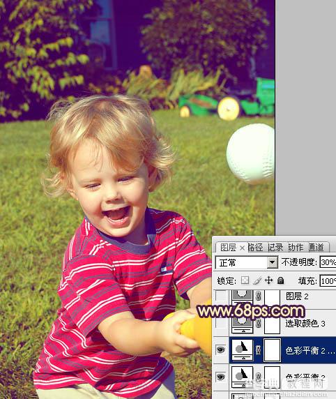 Photoshop为儿童照片加上柔和阳光色21
