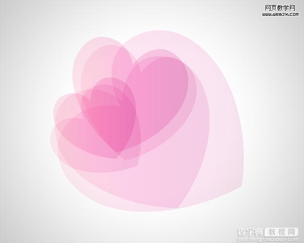 Photoshop将用心形工具绘制出粉红色的心形图案效果13