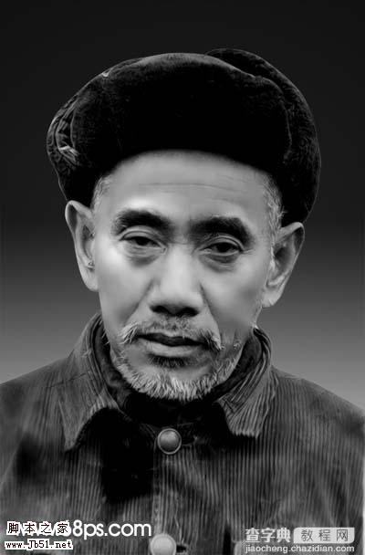 Photoshop 修复黑白的人物老照片20