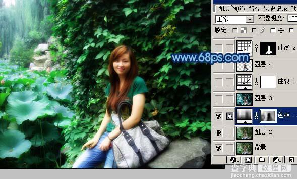 Photoshop 人物照片的深蓝色6