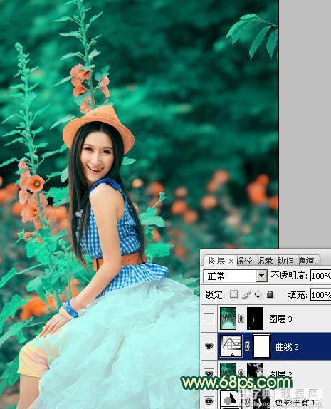Photoshop为人物写真图片增加甜美的粉橙色效果18