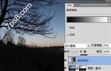 Photoshop制作梦幻的旷野星夜图片效果7