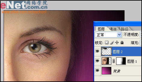Photoshop教程:MM眼睛艺术处理效果5