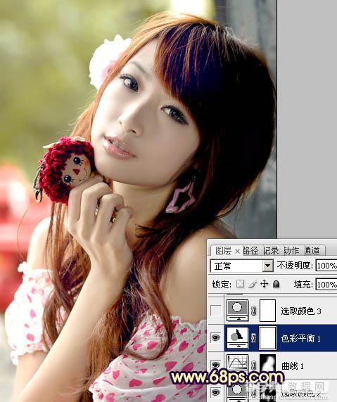 Photoshop为逆光美女图片增加甜美的淡黄色效果15