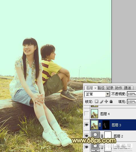 Photoshop将任务图片制作出淡淡的青黄韩系21